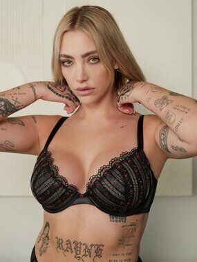 NEW Savage X Fenty Women's Renaissance Rose Unlined Demi Bra 34DDD